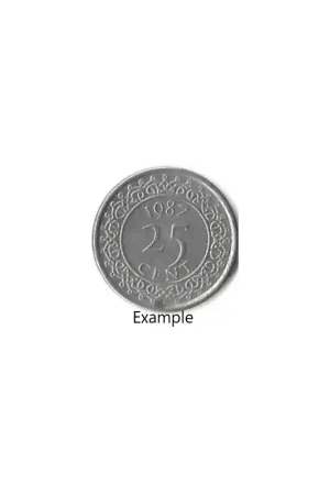 Bezpieczna płatność Suriname 25 Cents 1987 Zf