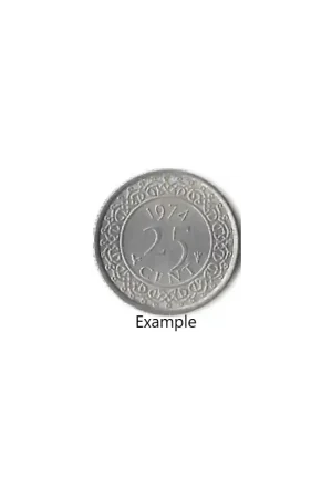 Suriname 25 Cents 1974 Zf Popularny