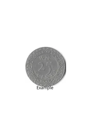 Suriname 25 Cents 1972 Zf Rabat