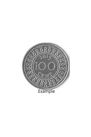 Tylko dziś Suriname 100 Cents 2015 Unc