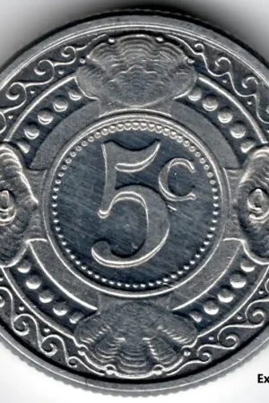 Autentyczny Nederlandse Antillen 5 cent 1993 UNC zie toelichting