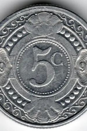 Wyprzedaż Nederlandse Antillen 5 cent 1993 P+ zie toelichting