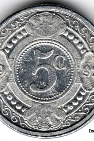 Oryginalny Nederlandse Antillen 5 cent 1992 P+