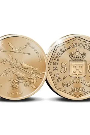 Promocja Nederlandse Antillen 2024 5 gulden 'Afscheid van de gulden' Unc