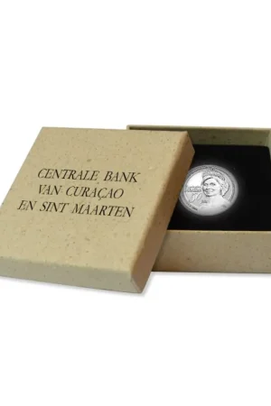 Nederlandse Antillen 2021 5 Gulden 'Koningin Maxima 50 jaar' Zilver proof Zwrot pieniędzy