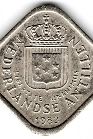 Oryginalny Nederlandse Antillen 5 cent 1983 P+