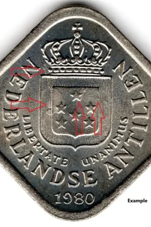 Ostatnia szansa Nederlandse Antillen 5 cent 1980 UNCvervuild stempel