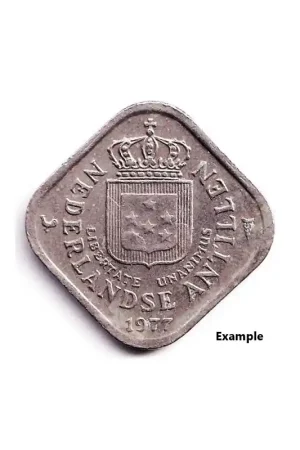 Nederlandse Antillen 5 cent 1977 ZF+vervuild stempel Zwrot pieniędzy