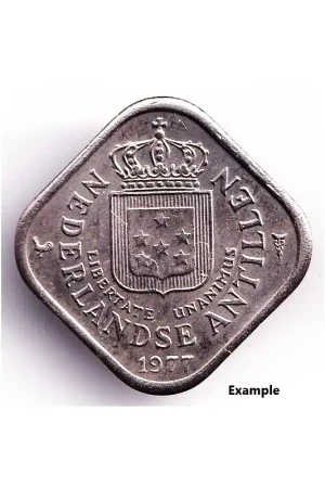 Nederlandse Antillen 5 cent 1977 UNC-vervuild stempel Kup teraz