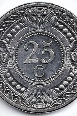 Nederlandse Antillen 2004 25 Cent Beatrix UNC Zwrot pieniędzy