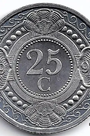 Ostatnia szansa Nederlandse Antillen 1998 25 Cent Beatrix UNC