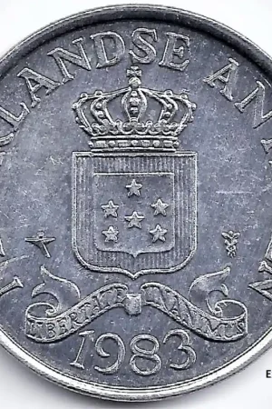 Oryginalny Nederlandse Antillen 1983 2,5 Cent Beatrix UNC-