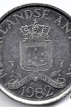 Popularny Nederlandse Antillen 1982 25 Cent Beatrix UNC-