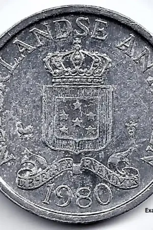 Oryginalny Nederlandse Antillen 1980 1 Cent Beatrix UNC-