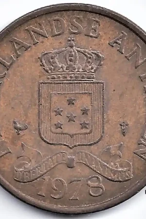 Nederlandse Antillen 1978 2,5 Cent Juliana ZF Autentyczny