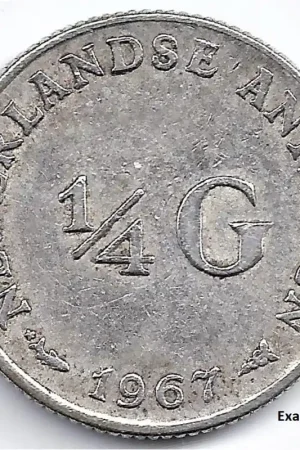 Zwrot pieniędzy Nederlandse Antillen 1967* (1969) 25 Cent Juliana ZF