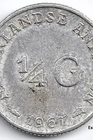 Oryginalny Nederlandse Antillen 1967* (1969) 25 Cent Juliana P