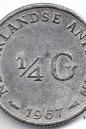 Nederlandse Antillen 1967 25 Cent Juliana ZF+ Tani