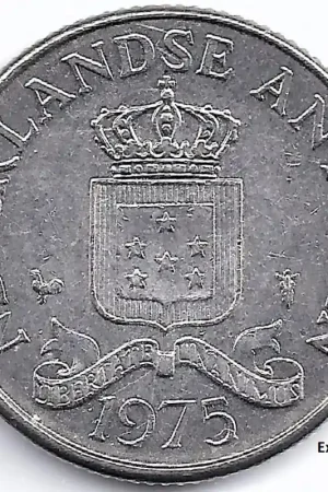 Oryginalny Nederlandse Antillen 1975 25 Cent Juliana P+