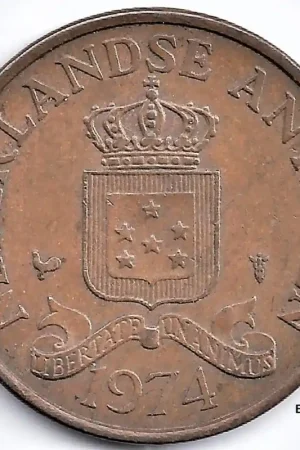 Nowość Nederlandse Antillen 1974 2,5 Cent Juliana ZF+