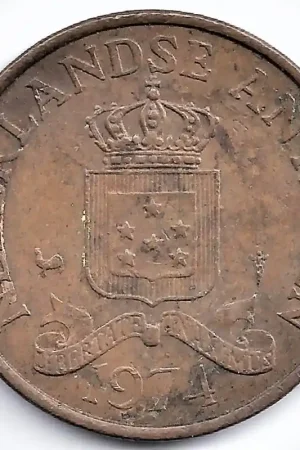 Nederlandse Antillen 1974 2,5 Cent Juliana ZF Premium