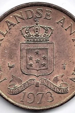 Bezpieczna płatność Nederlandse Antillen 1973 2,5 Cent Juliana UNC-