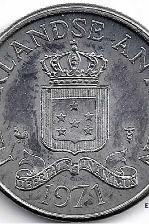 Nederlandse Antillen 1971 25 Cent Juliana UNC Oryginalny