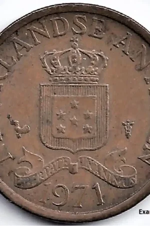 Zwrot pieniędzy Nederlandse Antillen 1971 1 Cent Juliana ZF