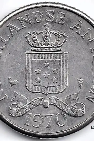 Wysoka jakość Nederlandse Antillen 1970 25 Cent Juliana UNC-