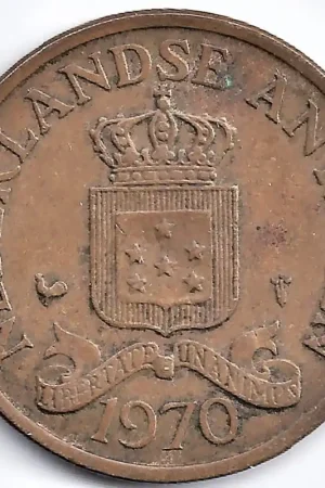 Oferta limitowana Nederlandse Antillen 1970 2,5 Cent Juliana ZF+