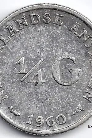 Nederlandse Antillen 1960 25 Cent Juliana ZF+ Darmowa dostawa