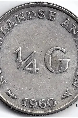 Wyprzedaż Nederlandse Antillen 1960 25 Cent Juliana ZF