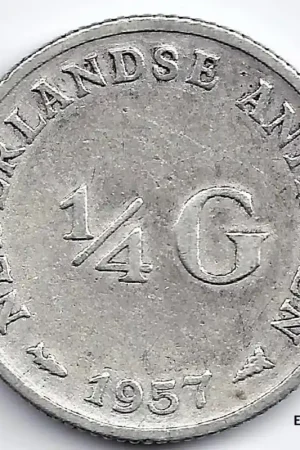 Nederlandse Antillen 1957 25 Cent Juliana F+ Tani