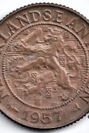 Tylko dziś Nederlandse Antillen 1957 1 Cent Juliana ZF+