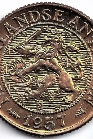 Niska cena Nederlandse Antillen 1957 1 Cent Juliana UNC-