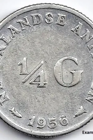 Nederlandse Antillen 1956 25 Cent Juliana ZF Niska cena