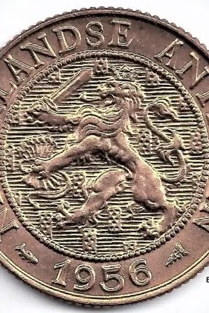 Zwrot pieniędzy Nederlandse Antillen 1956 2,5 Cent Juliana UNC met stempelbarstje