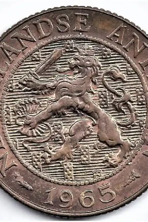 Nowość Nederlandse Antillen 1965* (1969) 2,5 Cent Juliana P+ nieuw !!variant