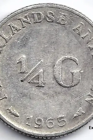 Nederlandse Antillen 1965 25 Cent Juliana ZF+ Oryginalny