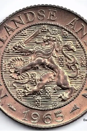 Popularny Nederlandse Antillen 1965 2,5 Cent Juliana UNC-