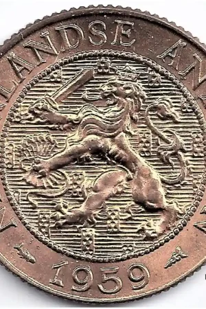 Oryginalny Nederlandse Antillen 1965 2,5 Cent Juliana UNC