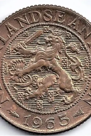 Najlepsza cena Nederlandse Antillen 1965 1 Cent Juliana P+ MISSLAG