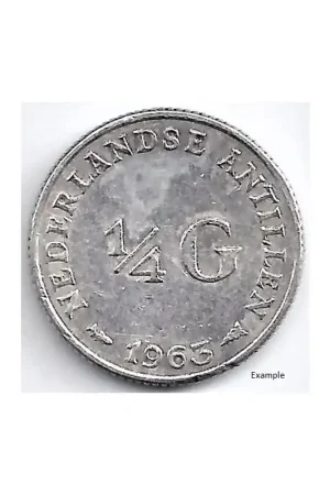 Popularny Nederlandse Antillen 1963 25 Cent Juliana ZF+