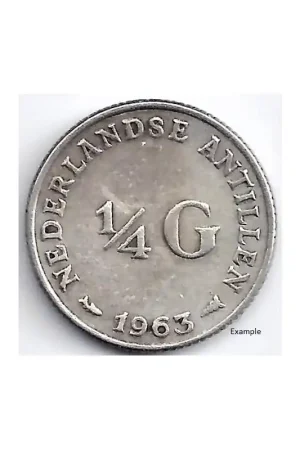 Tani Nederlandse Antillen 1963 25 Cent Juliana ZF