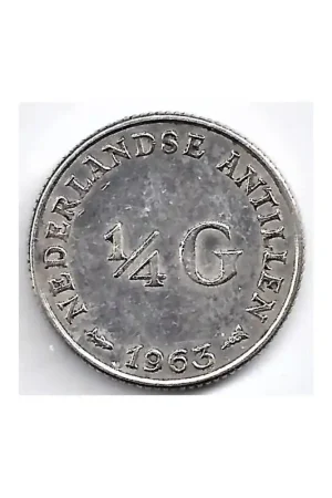 Zwrot pieniędzy Nederlandse Antillen 1963 25 Cent Juliana P+
