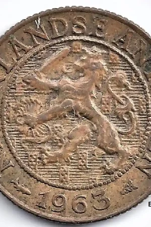 Zwrot pieniędzy Nederlandse Antillen 1963 1 Cent Juliana ZF+