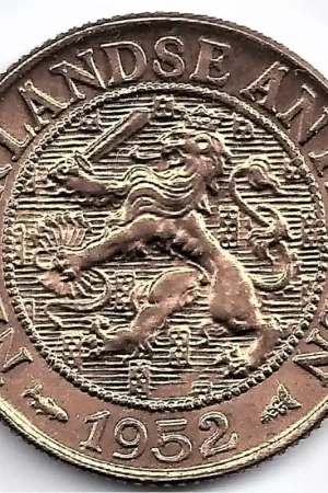 Nederlandse Antillen 1952 1 Cent Juliana UNC (deel arcering vz ontbreekt) Ekspresowa dostawa