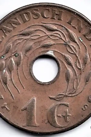 Nederlands Indië 1945 S 1 Cent Wilhelmina P- Oryginalny