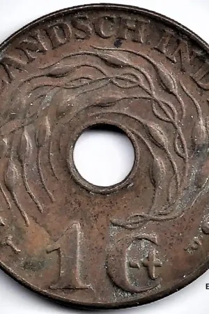 Rabat Nederlands Indië 1945 P 1 Cent Wilhelmina ZF