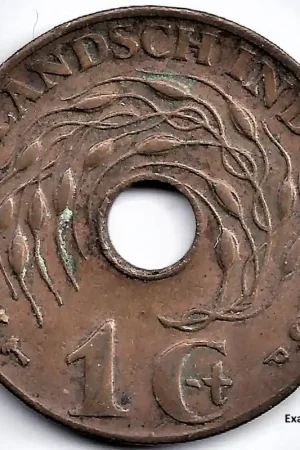 Nederlands Indië 1945 P 1 Cent Wilhelmina P- Bezpieczna płatność